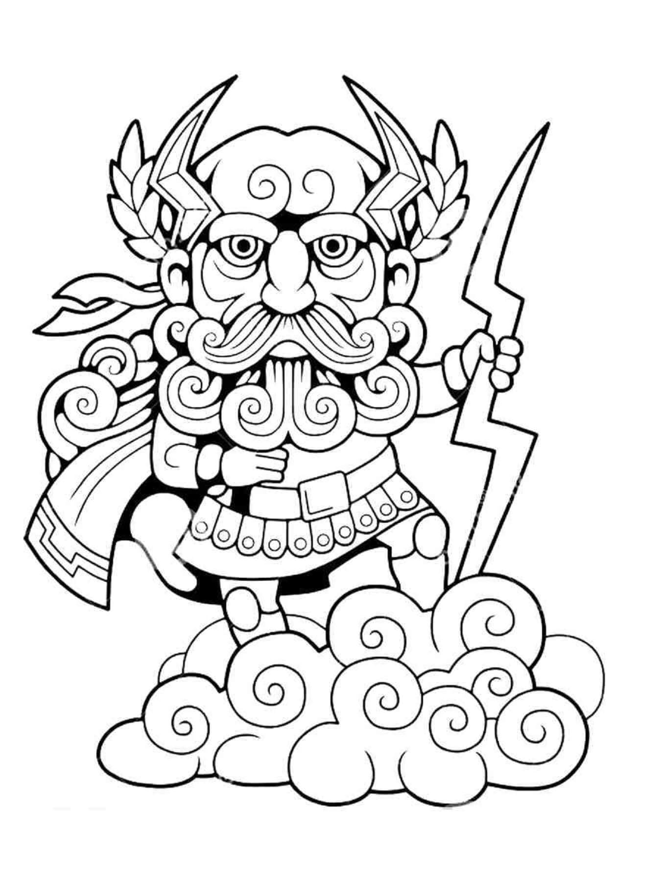 Desenhos de Legal Chibi Zeus para colorir