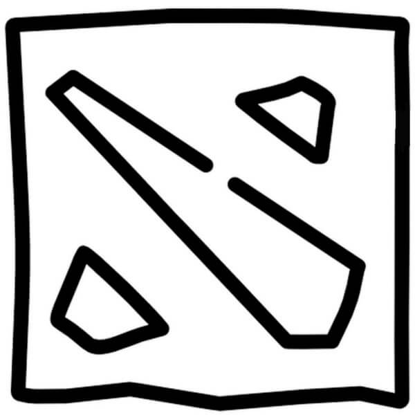 Desenhos de Logo Dota 2 para colorir