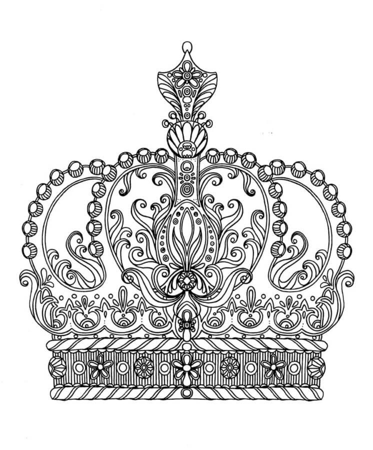 Luxuosa Coroa Real para colorir