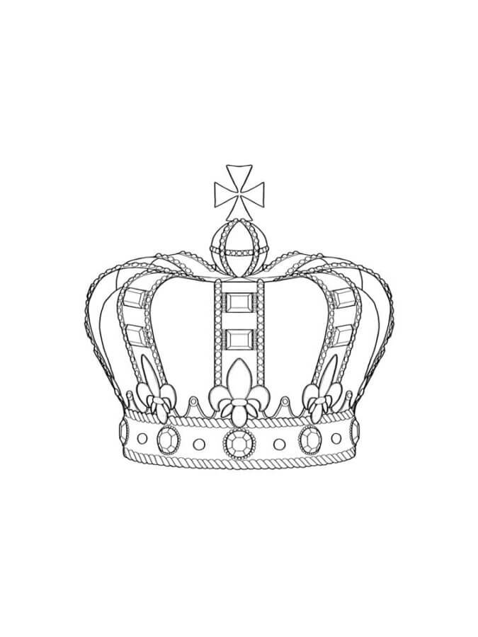 Magnífica Coroa Real para colorir