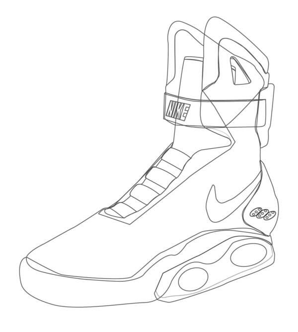 Desenhos de Nike Air Mag Básico para colorir