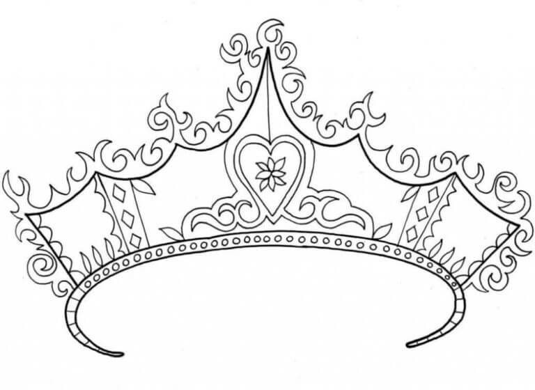 Desenhos de Princesa Coroa De Ar para colorir