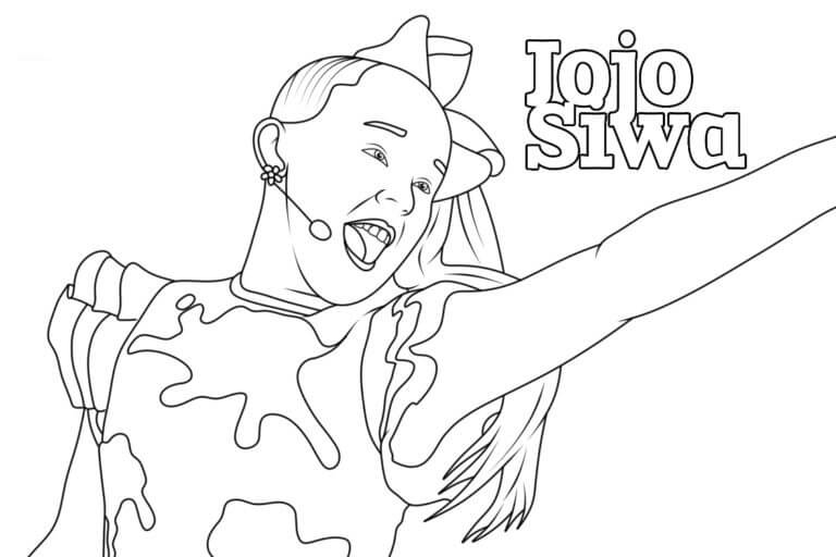 Desenhos de Retrato De JoJo Siwa Cantando para colorir