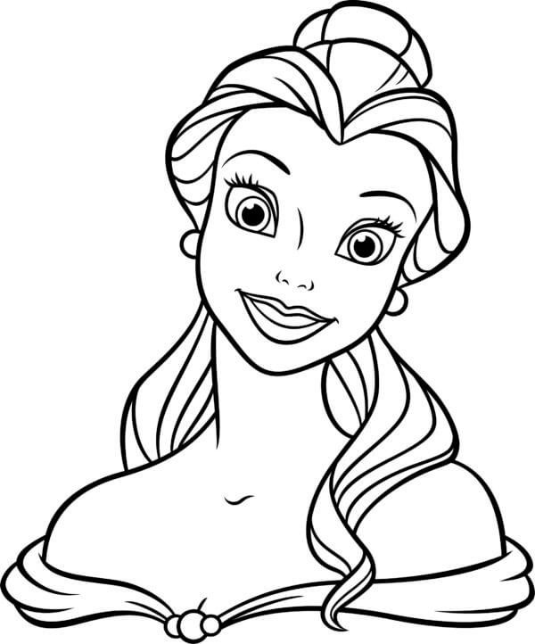 Retrato De Princesa Disney para colorir