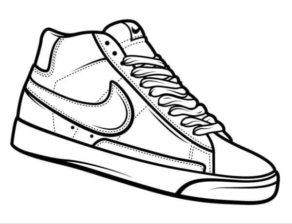 Desenhos de Tênis Nike Blaze para colorir