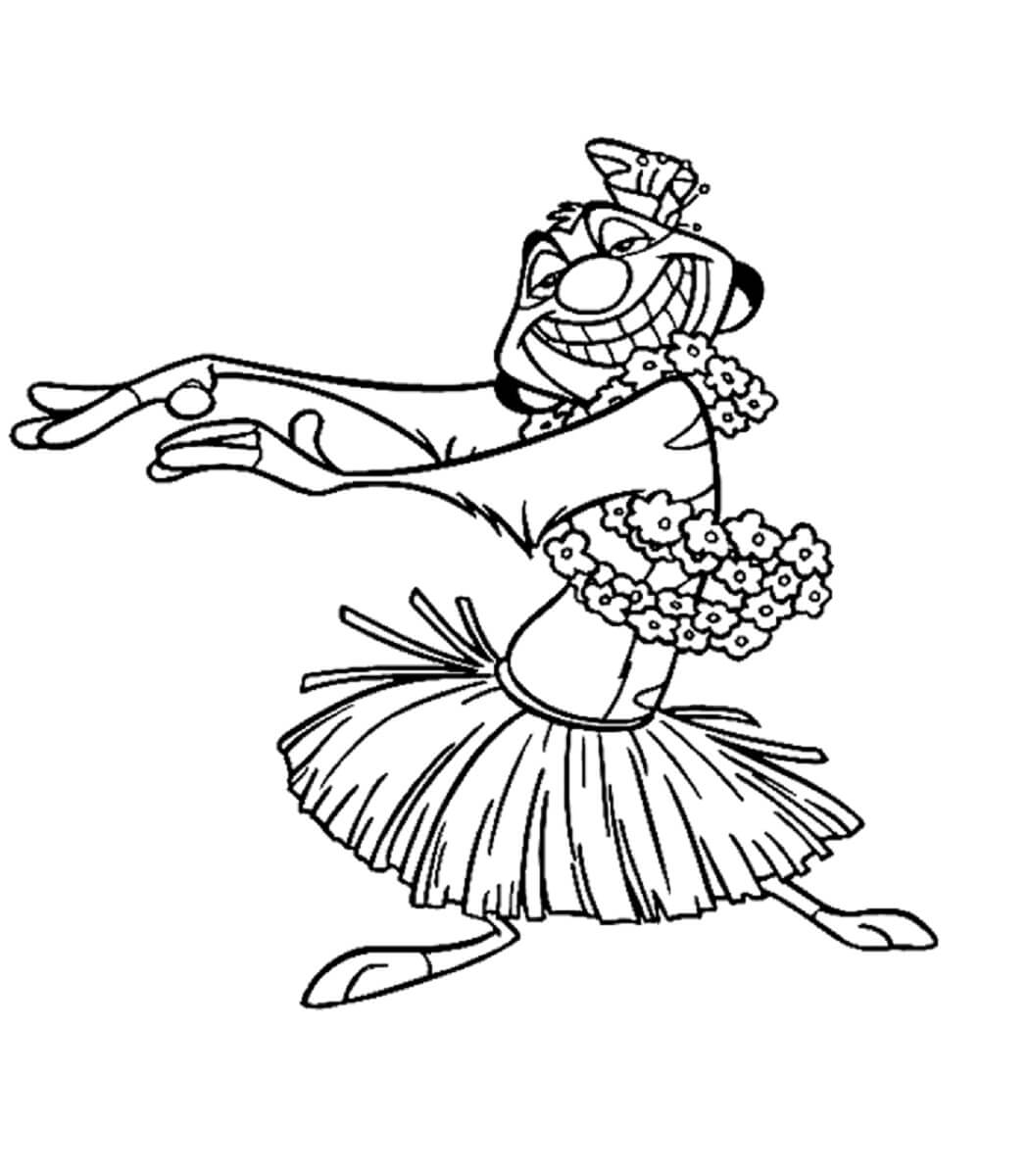 Desenhos de Timão Dançando para colorir