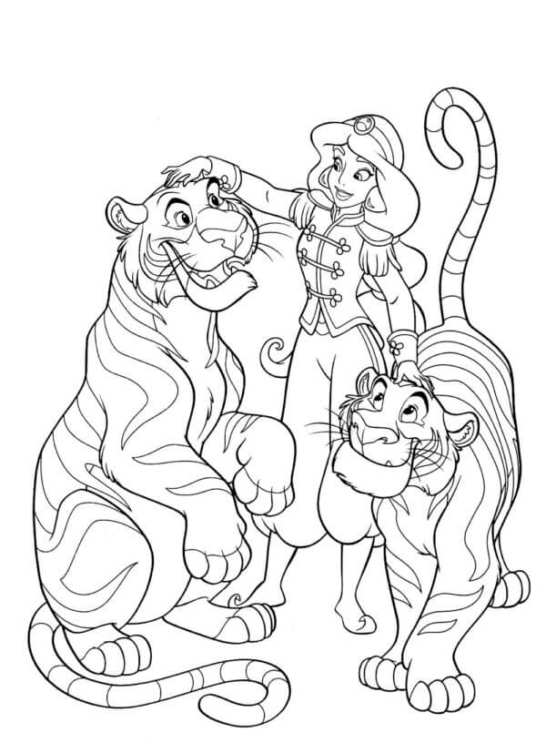Desenhos de Treinamento De Tigre para colorir