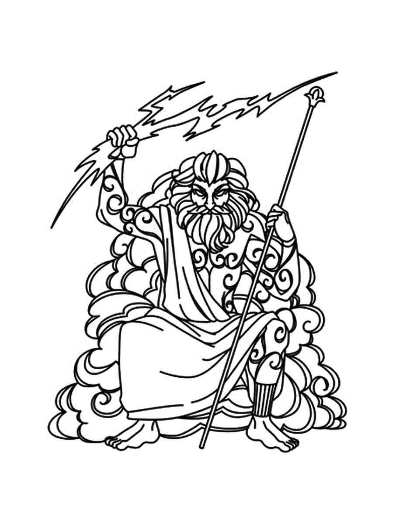 Desenhos de Zeus Legal para colorir