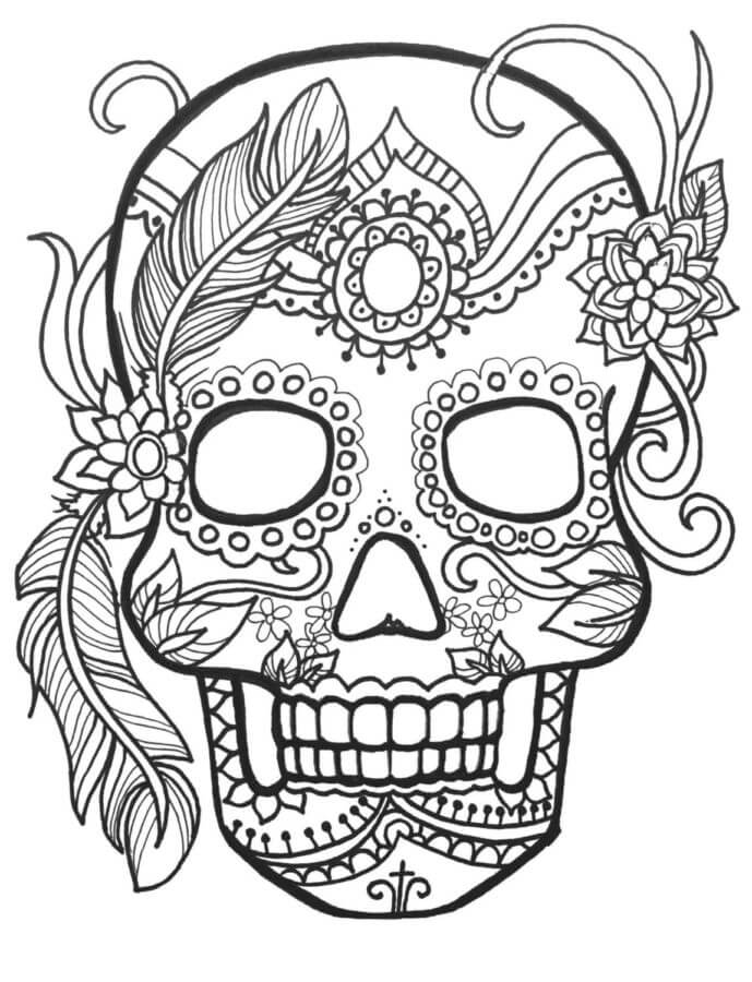 Desenhos de Decoración Día De Muertos para colorir