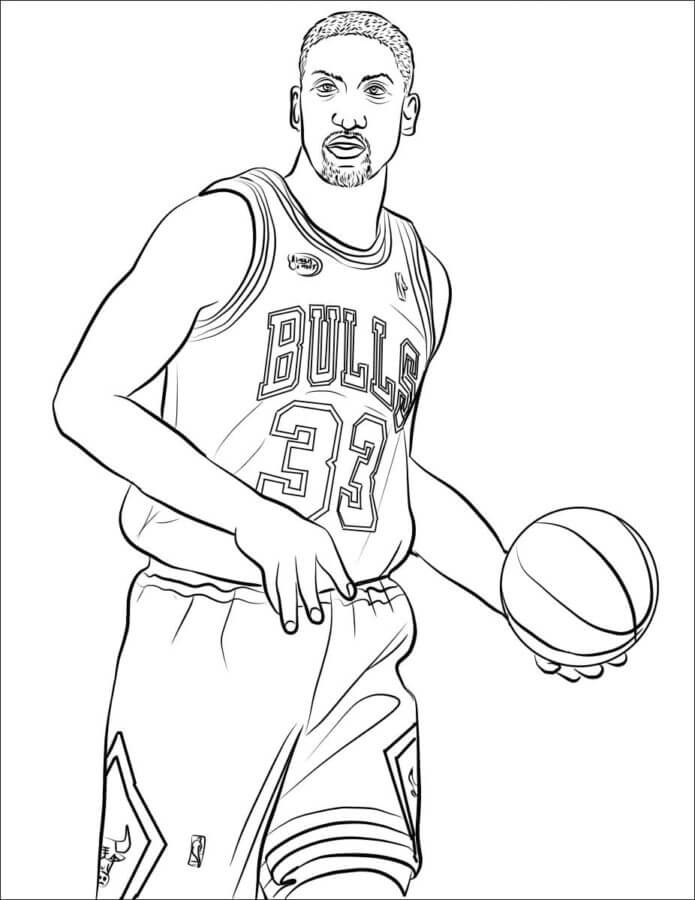 Desenhos de Scottie Pippen para colorir