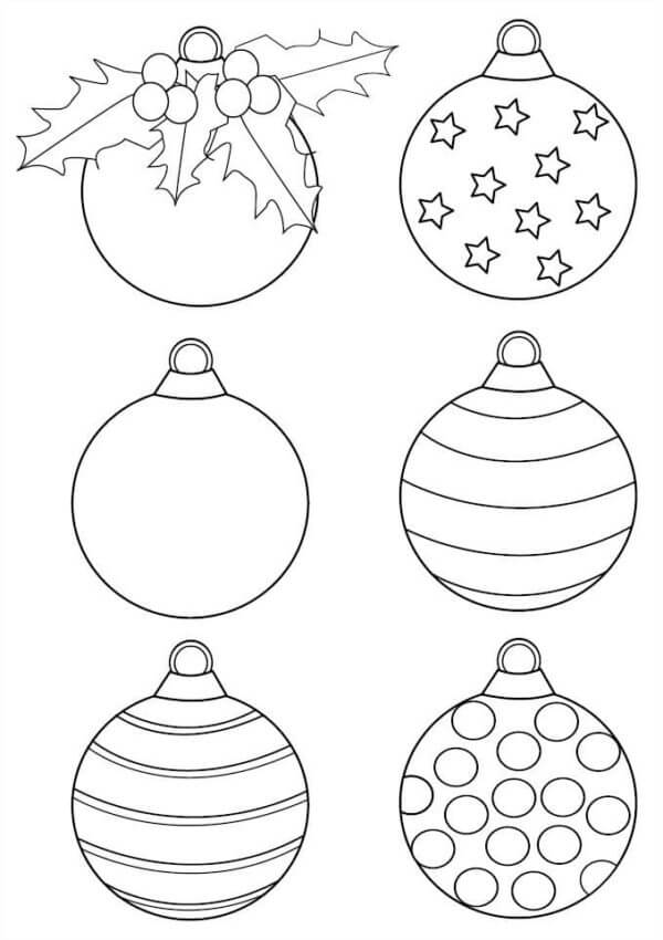 Zestaw świątecznych Balonów para colorir