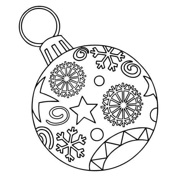 Desenhos de Zimowy Rysunek Szklanej Kuli Na Choince para colorir