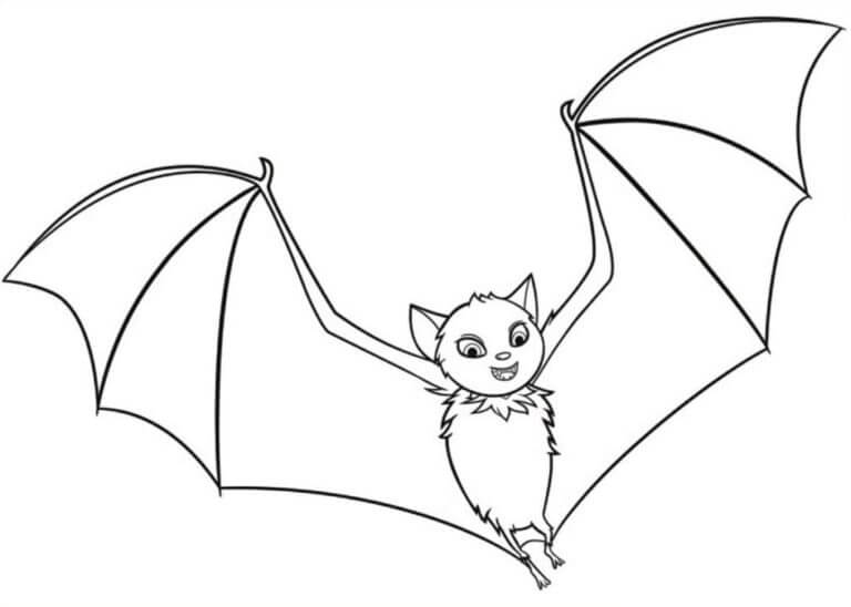 Desenhos de A Filha Do Conde Drácula Se Torna O Morcego para colorir