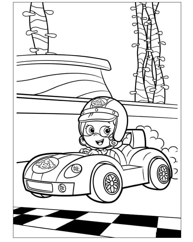 Desenhos de Alegre Guppy Racer para colorir