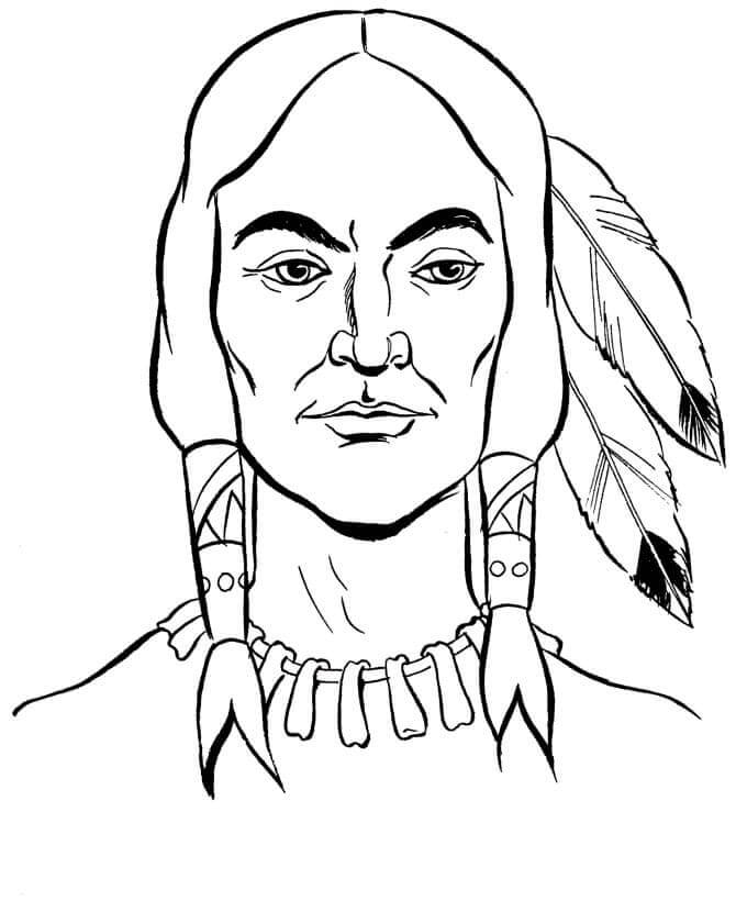 Desenhos de Americano Nativo para colorir