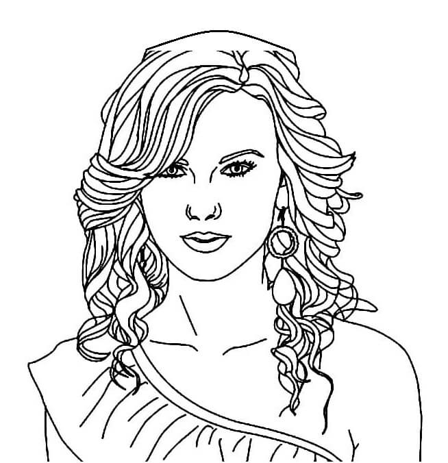 Desenhos de Atriz Taylor Swift para colorir