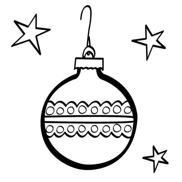 Bola Brilhante Para Decoração De Casa Para o Natal para colorir