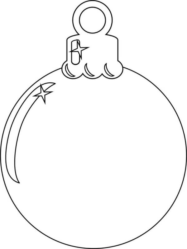 Desenhos de Bola De Natal De Cor Sólida para colorir