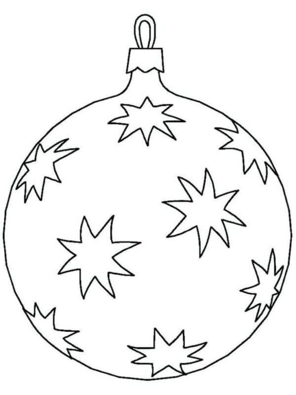 Desenhos de Bola De Natal Na Árvore para colorir