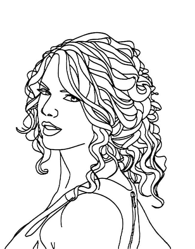 Desenhos de Cantora Americana Taylor Swift para colorir