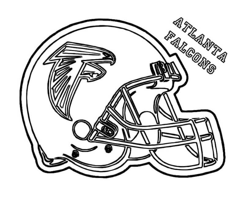 Capacete Atlanta Falcons NFL para colorir