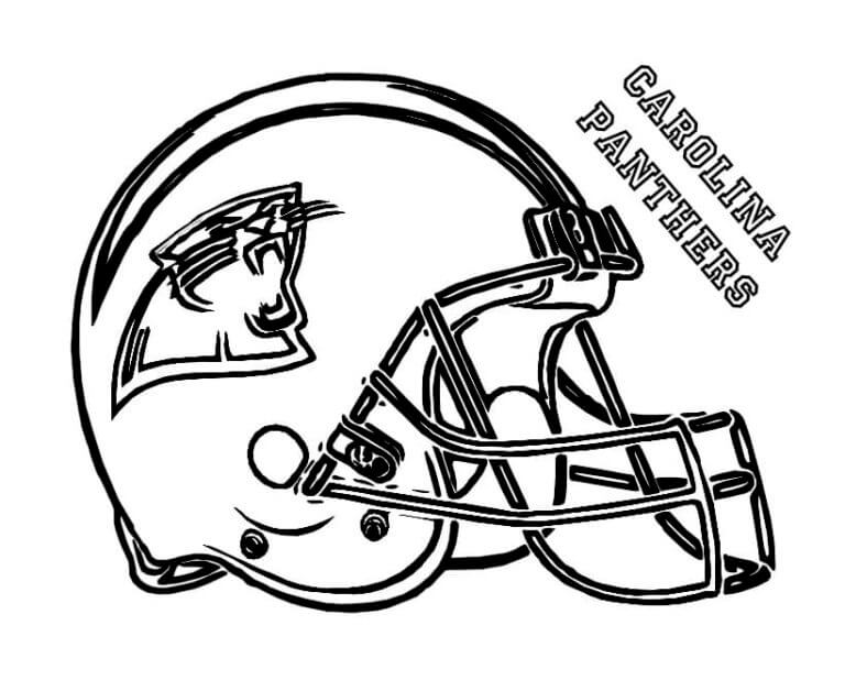 Desenhos de Capacete Carolina Panthers NFL Club para colorir