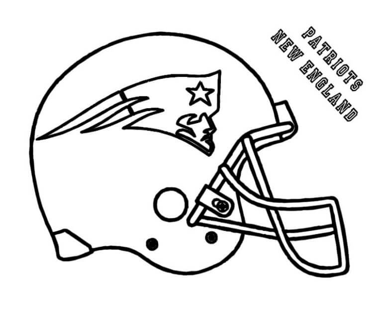 Capacete New England Patriots NFL para colorir