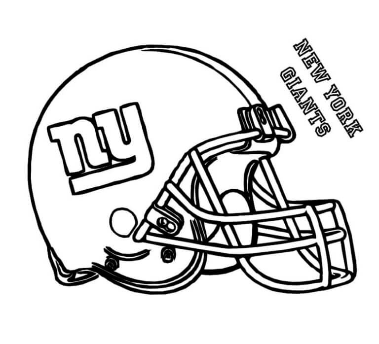 Capacete New York Giants NFL para colorir
