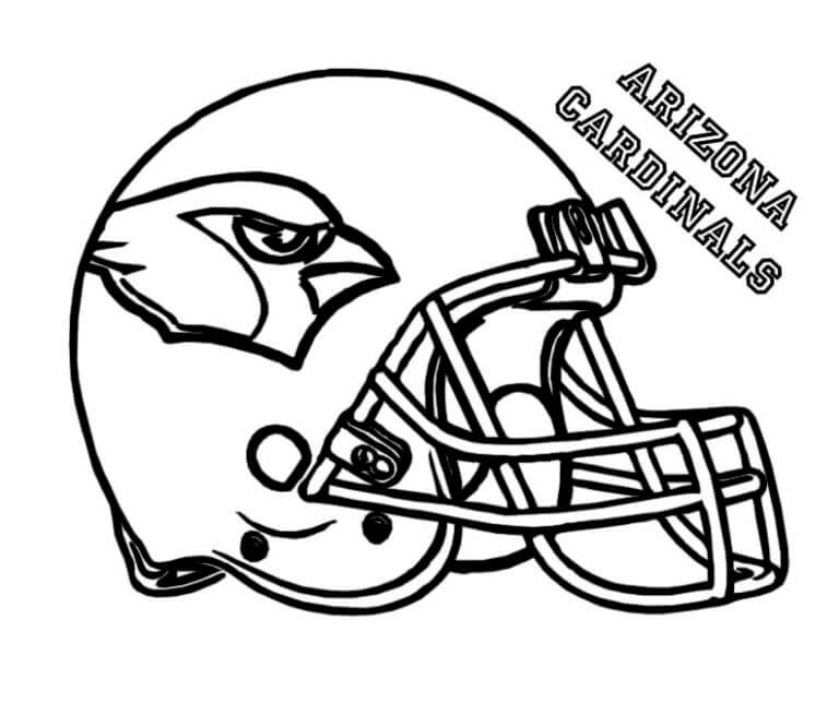Desenhos de Capacete NFL Arizona Cardinals para colorir
