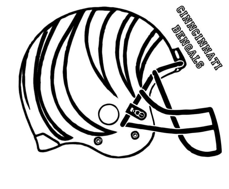 Desenhos de Capacete NFL Cincinnati Bengals Club para colorir