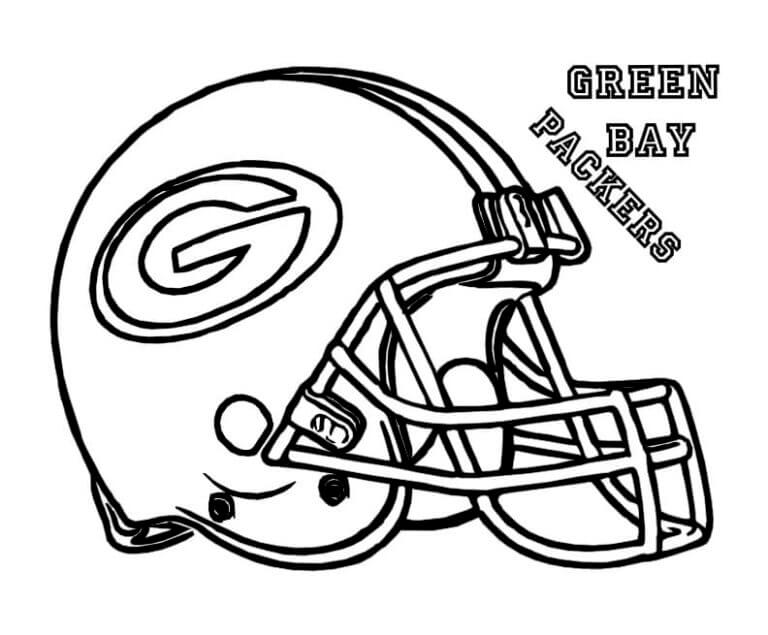 Capacete NFL Green Bay Packers para colorir