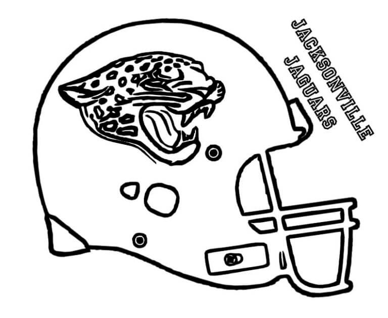 Capacete NFL Jacksonville Jaguars para colorir