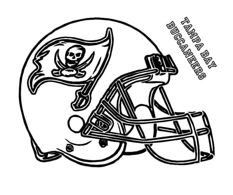 Desenhos de Capacete Tampa Bay Buccaneers NFL para colorir