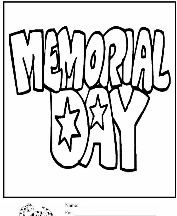 Desenhos de Cartão De Felicitações No Dia Do Memorial para colorir