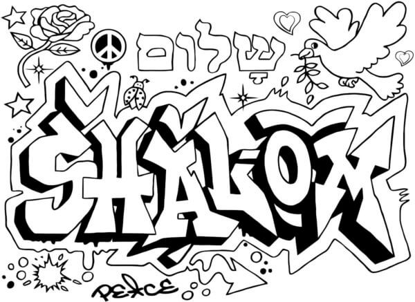 Com A Ajuda Do Graffiti, Os Escritores Afirmam-Se para colorir