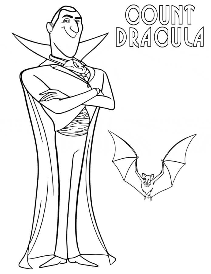 Desenhos de Conde Drácula para colorir
