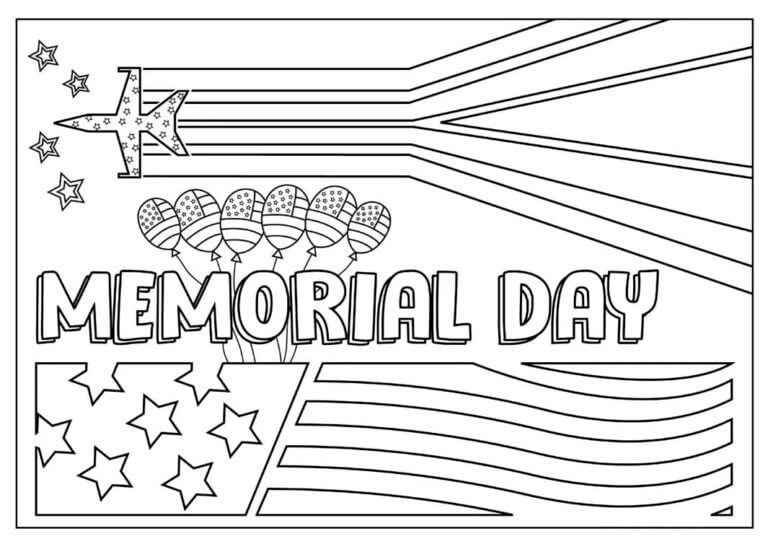 Desenhos de Dia Da Memória Nos Estados Unidos para colorir