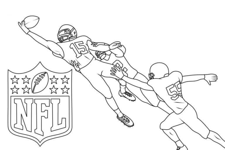 Desenhos de Dois Jogadores Na NFL para colorir