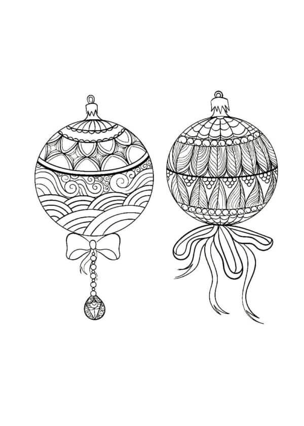 Desenhos de Duas Bolas De Mandala para colorir