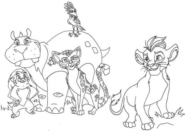Desenhos de Equipe Elite da Guarda Do Leão para colorir