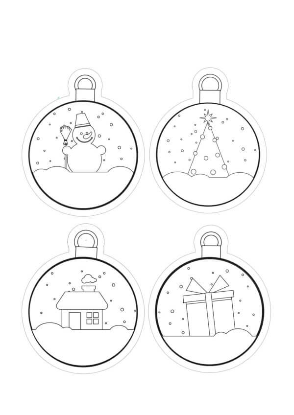 Desenhos de Esboços Da Bola De Natal para colorir