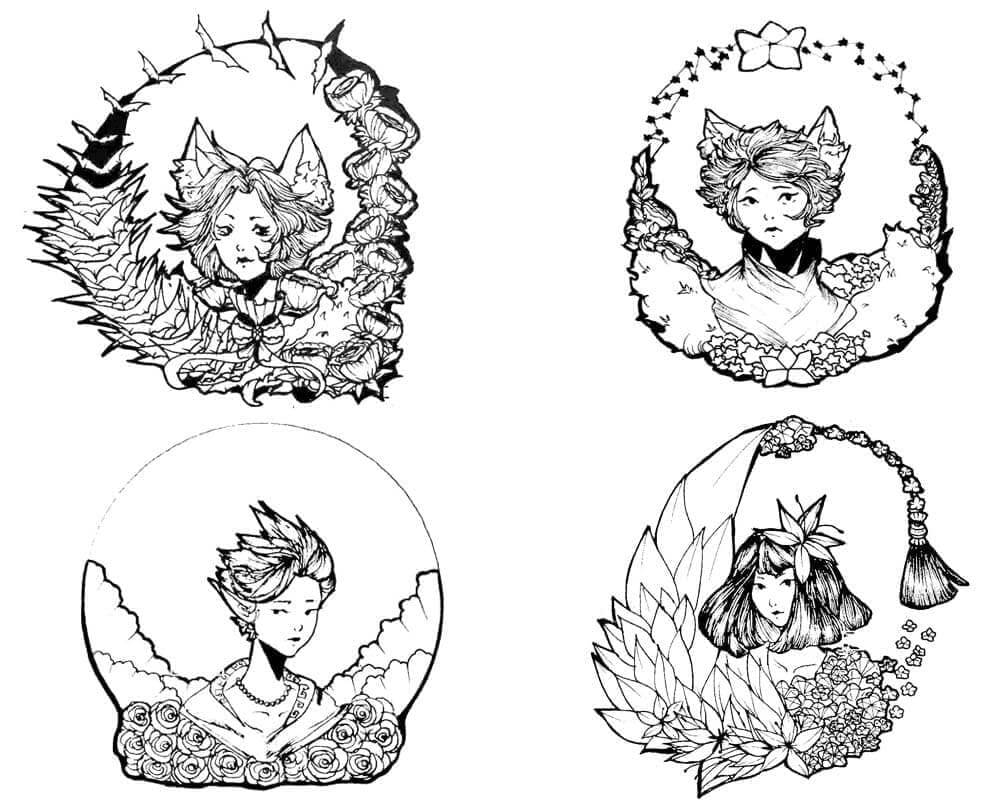 Desenhos de Estética De Desenho De Anime para colorir