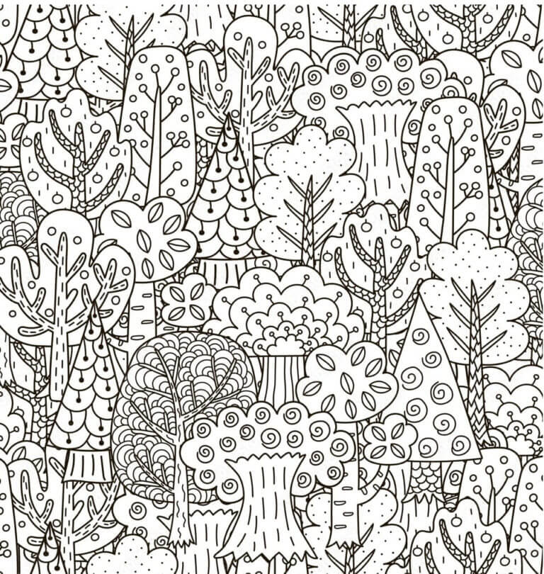 Desenhos de Floresta Pintada para colorir