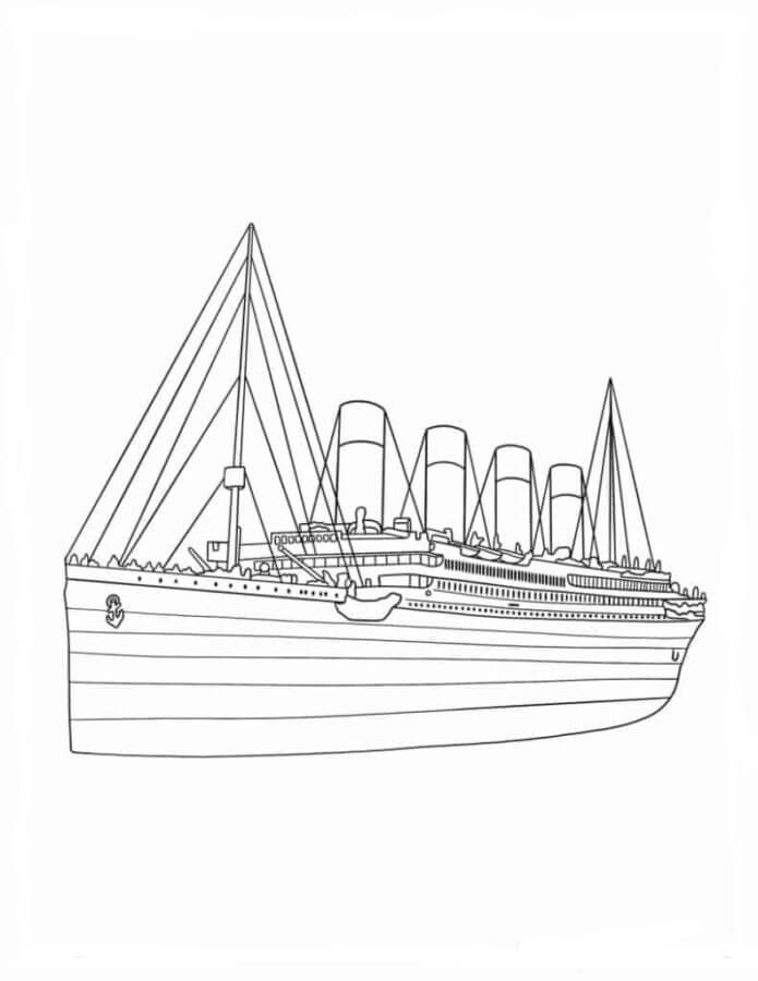 Gráficos Gratuitos Do Titanic para colorir