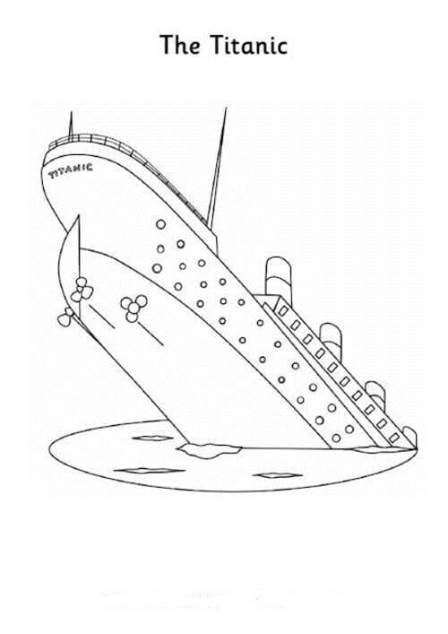 Ideia Gratuita Do Titanic para colorir