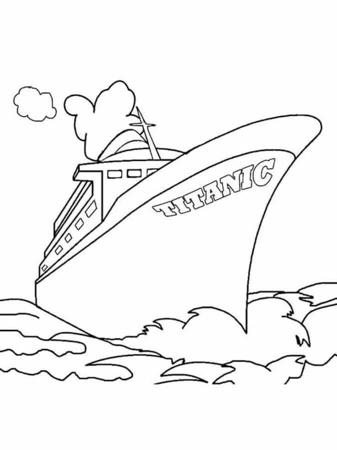Imagens Gratuitas Do Titanic para colorir
