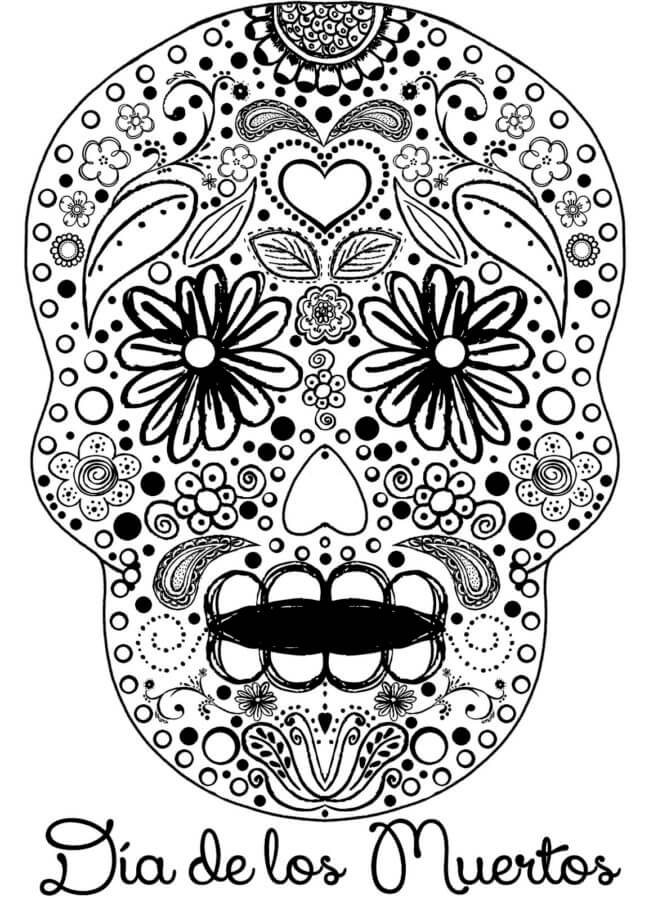 Desenhos de Incrível Crânio No Dia Dos Mortos para colorir