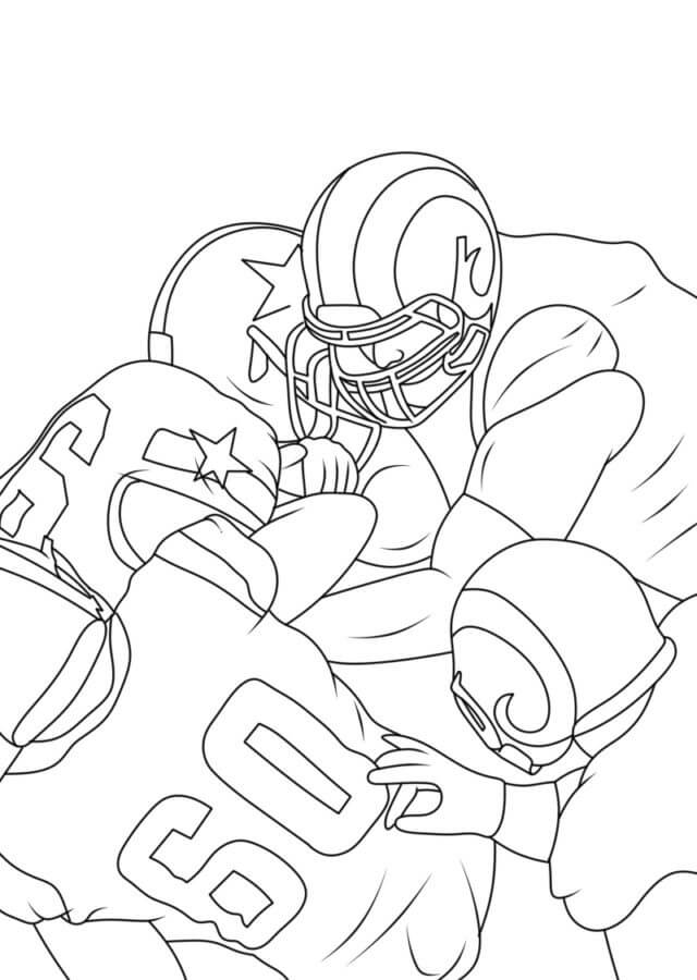 Desenhos de Incrível Jogador Da NFL para colorir