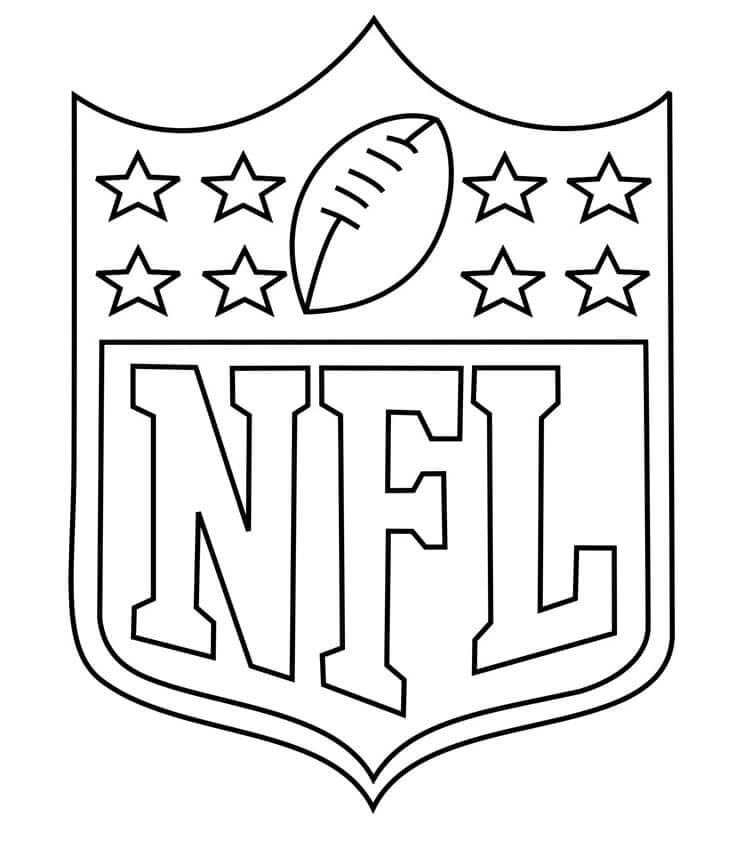 Incrível Logotipo Da NFL para colorir