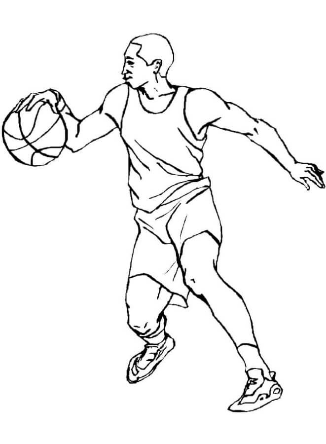 Desenhos de Jogador Básico Da NBA para colorir